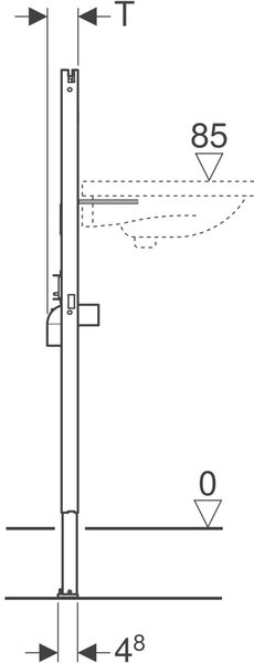 Geberit Duofix podomítkový wc modul pro umyvadlo 111.471.00.2