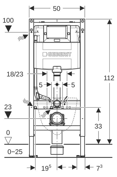 Geberit Duofix podomítkový wc modul pro závěsnou mísu 111.060.00.2