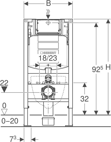 Geberit Duofix Bambini podomítkový wc modul pro závěsnou mísu 111.923.00.6