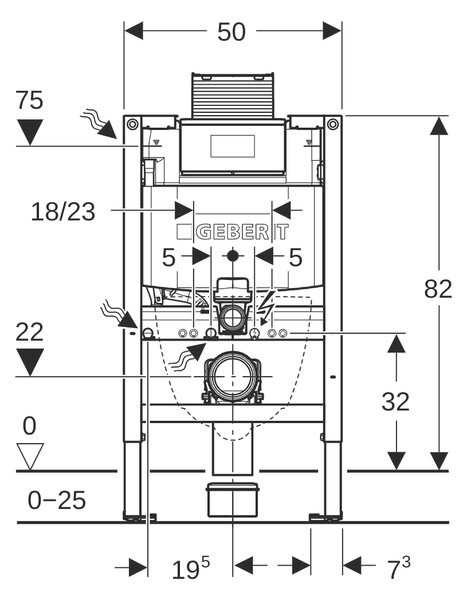 Geberit Duofix podomítkový wc modul pro závěsnou mísu 111.003.00.2