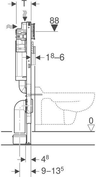 Geberit Duofix Bambini podomítkový wc modul pro závěsnou mísu 111.923.00.6