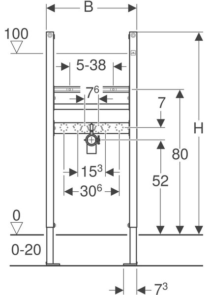 Geberit Duofix podomítkový wc modul pro umyvadlo 111.471.00.2