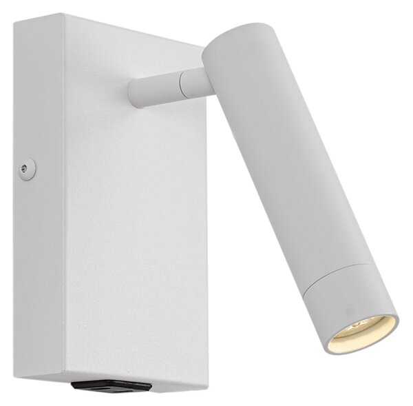 Moderní nástěnná lampa bílá nastavitelná s USB-C - Croft