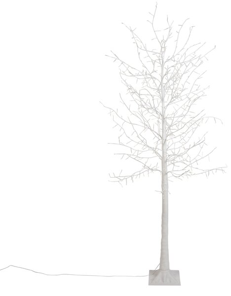 Vánoční stojací lampa bílý strom 180 cm vč. LED s časovačem IP44 - Ki