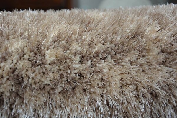 Makro Abra Kusový koberec Shaggy SPACE 3D B315 hnědý Rozměr: 80x150 cm