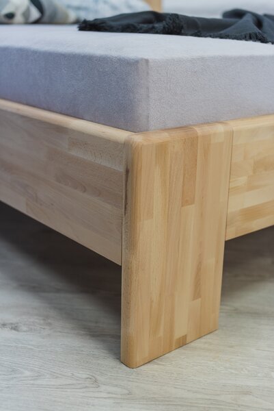 Masivní postel LONDON - Solwo Design Materiál: Buk cink, Barevne provedení: Olejování přírodní 101/201, Specifikace: 160x200