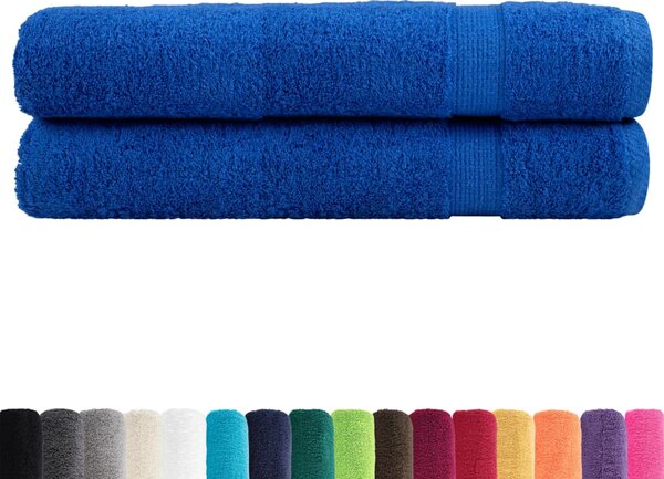 Prémiové saunové osušky SOLUND 2 ks modré 80x200 cm 600 g/m² 137194