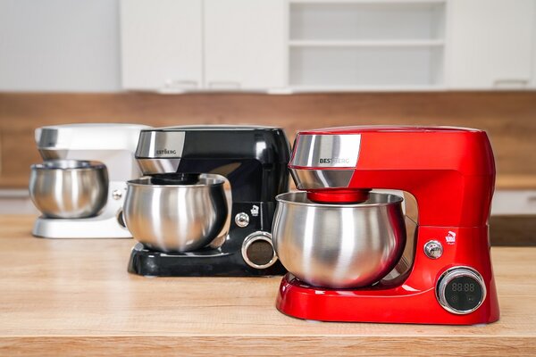 Multifunkční kuchyňský robot BestBerg BBR-1900R / 1900 W / 5 l / 12 rychlostí / červená