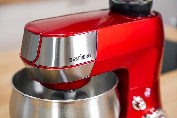 Multifunkční kuchyňský robot BestBerg BBR-1900R / 1900 W / 5 l / 12 rychlostí / červená