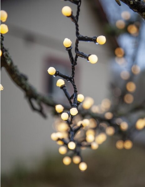 Eglo -LED Venkovní vánoční řetěz BERRY MINI 300xLED/8 funkcí 11m IP44 teplá bílá
