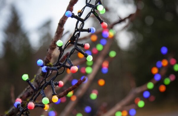 Eglo -LED Venkovní řetěz BERRY MINI 300xLED/8 funkcí 11m IP44 multicolor