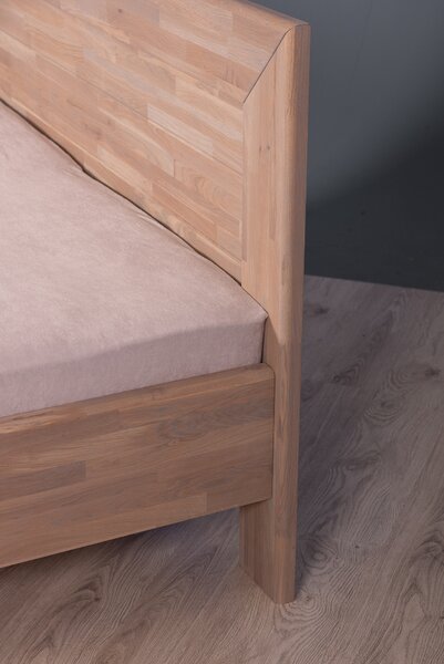Masivní postel PARIS - Solwo Design Materiál: Buk cink, Barevne provedení: Olejování přírodní 101/201, Specifikace: 140x200