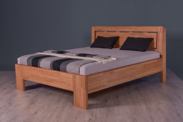 Masivní postel WIEN - Solwo Design Materiál: Buk cink, Barevne provedení: Olej odstín 103/203, Specifikace: 180x200