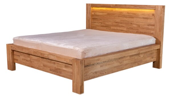 Masivní postel IMPERIAL - Solwo Design Materiál: Buk cink, Barevne provedení: Olejování přírodní 101/201, Specifikace: 140x200