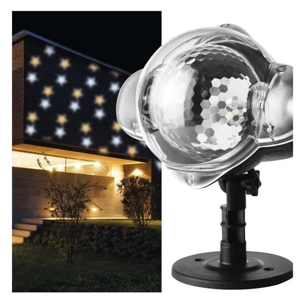 LED Vánoční venkovní projektor LED/4W/230V IP44 teplá/studená bílá