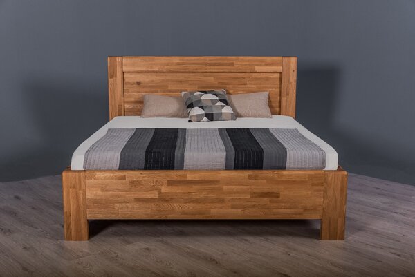 Masivní postel ROYAL - Solwo Design Materiál: Buk cink, - Olejování přírodní 101/201, Specifikace: 140x200