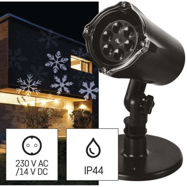 LED Vánoční venkovní projektor LED/3,6W/230V IP44 bílá