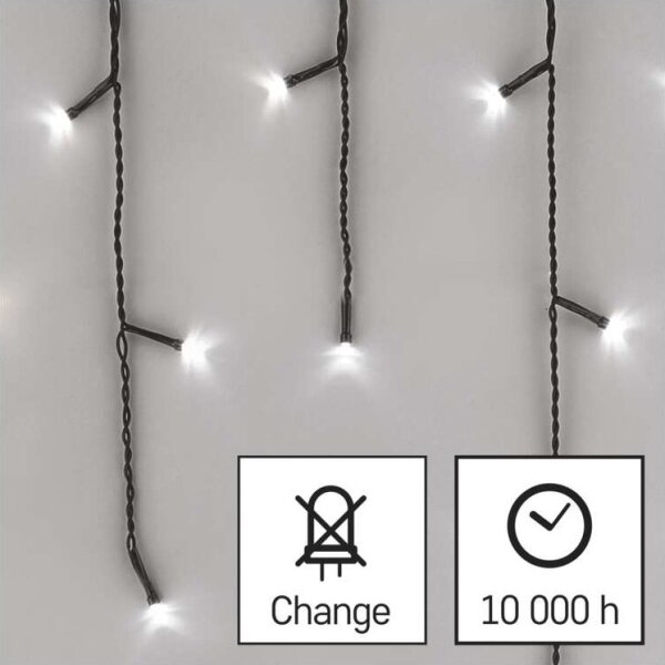 LED venkovní řetěz 600xLED/8 módů 15m IP44 studená bílá