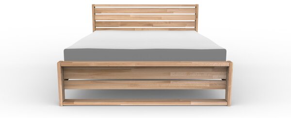 Masivní postel EDGE - Solwo Design Materiál: Buk cink, Barevne provedení: Olejování přírodní 101/201, Specifikace: 160x200