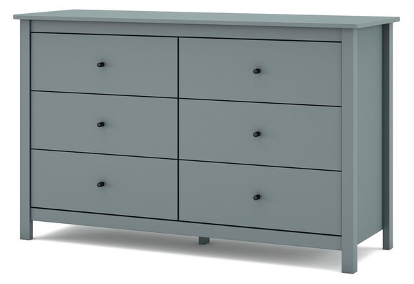 Komoda šedozelená z borovicového dřeva 130x80x45 cm Misti – Marckeric