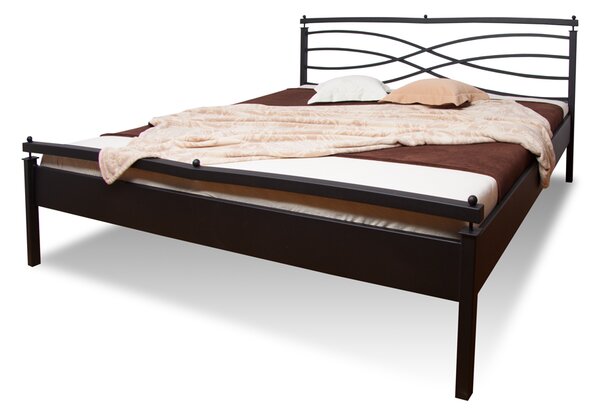Nábytek ATIKA s.r.o. Kovová postel ANGELETA 2 Povrchová úprava: černá, Rozměr: 120 x 200 cm