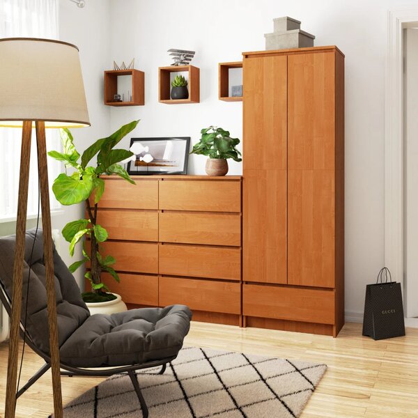 Dvoudveřová skříň se šuplíkem 60 cm VALESTRA - olše