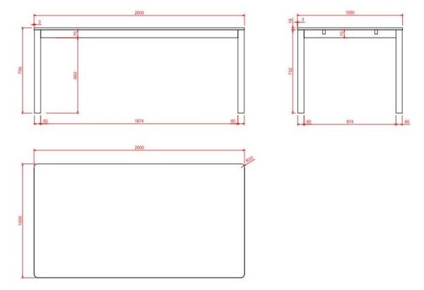 Rozkládací jídelní stůl v dekoru dubu v přírodní barvě 100x200 cm Atlantic – Actona