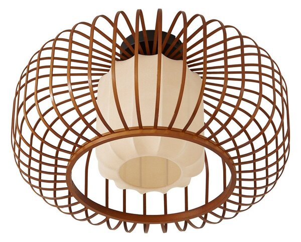Stropní Lampa Lindby, Davella, stmívatelné, Dřevo, Obývací pokoj, Bambus, Skandinávský