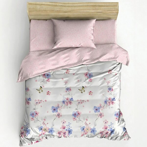 POVLEČENÍ, fialová, bílá, pink, 155/220 cm - Online Only povlečení, Online Only