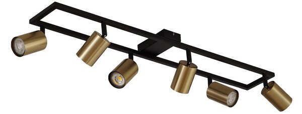 Stropní Lampa Lindby, Bravius, stmívatelné, Zlatá / mosazná, Obývací pokoj, Kov, Moderní