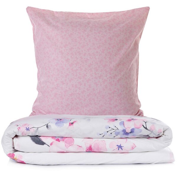 POVLEČENÍ, fialová, bílá, pink, 155/220 cm - Online Only povlečení, Online Only