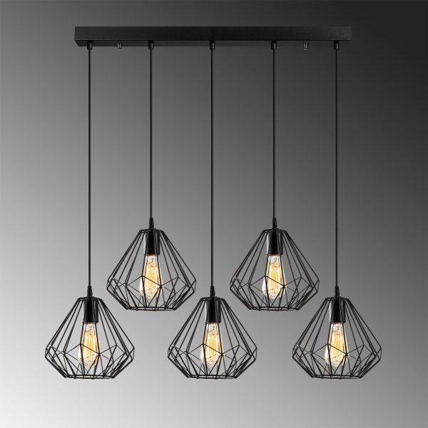 Lustr na lanku DIAMOND 5xE27/100W/230V