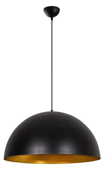 Lustr na lanku SIVANI 1xE27/40W/230V pr. 60 cm černá/měděná