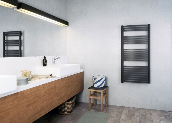 Terma Dexter 860x500 vodní/elektrický radiátor Metallic Black SX