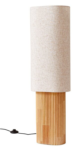 Stojací Lampa Lindby, Kimiko, Dřevo, Obývací pokoj, Tkanina / Textil, Skandinávský