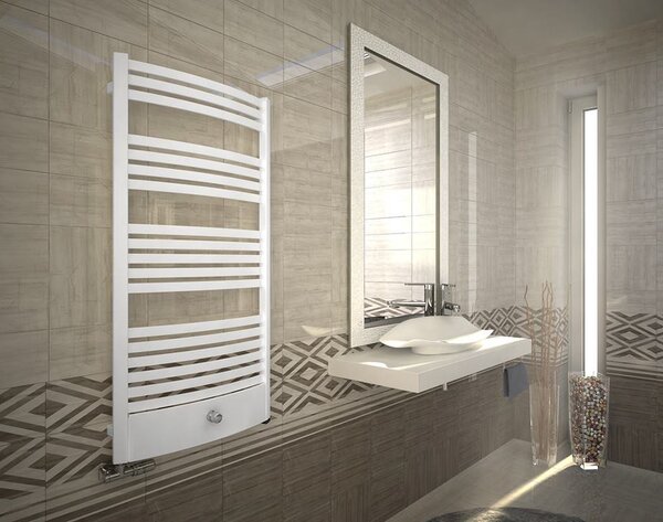 Terma Dexter 860x500 vodní/elektrický radiátor Metallic Black SX