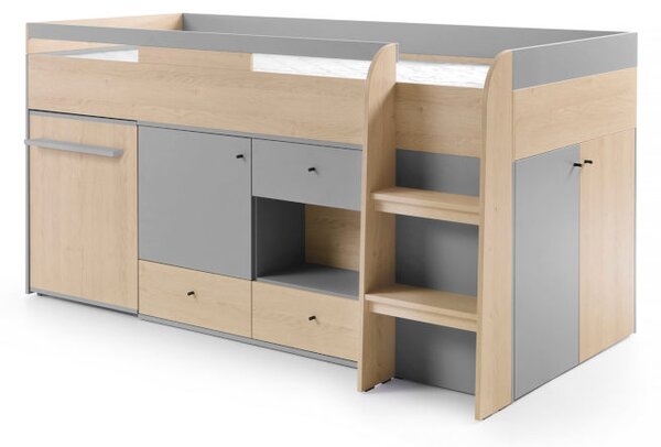 Vyvýšená postel s psacím stolem Oro 200x90 cm