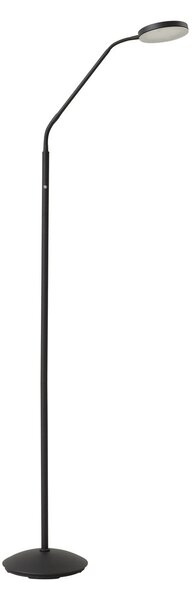 Stojací Lampa Lindby, Elvyn, stmívatelné, Černá, Obývací pokoj, Kov, Moderní