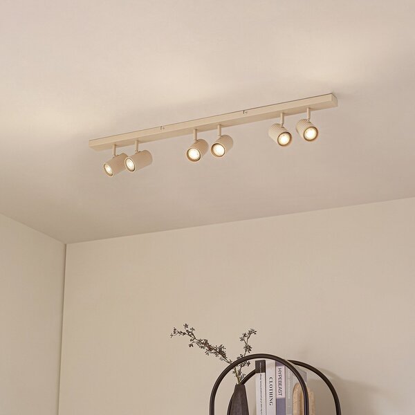 Stropní Lampa Lindby, Kardis, stmívatelné, Béžová, Chodba, Hliník, Moderní