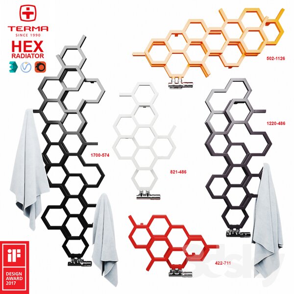 Terma Hex 821x486 vodní radiátor Soft 3028 ZX
