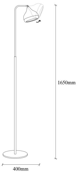 Stojací lampa YILDO 1xE27/40W/230V