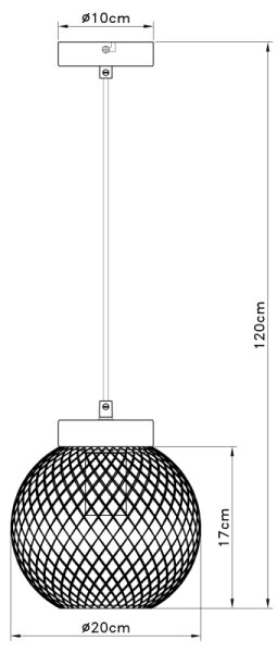 Globo 15663H - Lustr na lanku PABLO 1xE27/60W/230V