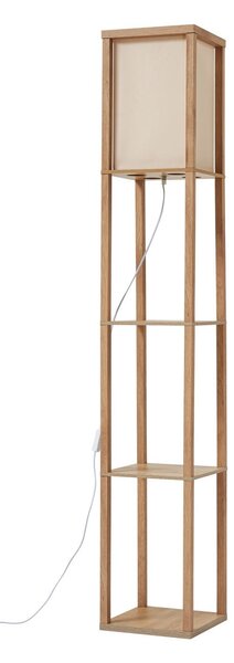 Stojací Lampa Lindby, Birta, Dřevo, Obývací pokoj, Dřevo, Moderní