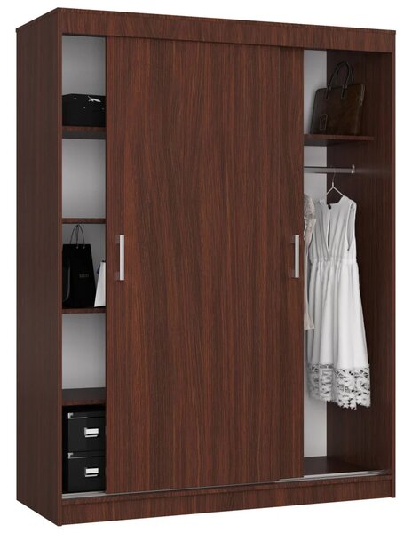 Prostorná šatní skříň 150 cm VALESTRA - wenge