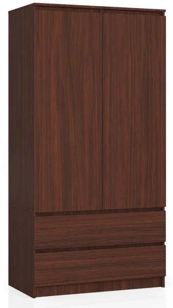 Šatní skříň se šuplíky 90 cm LOTA - wenge