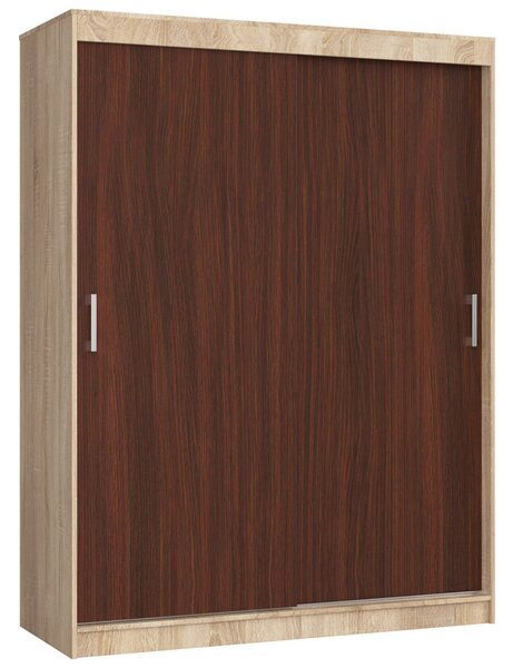 Prostorná šatní skříň 150 cm VALESTRA - dub sonoma / wenge