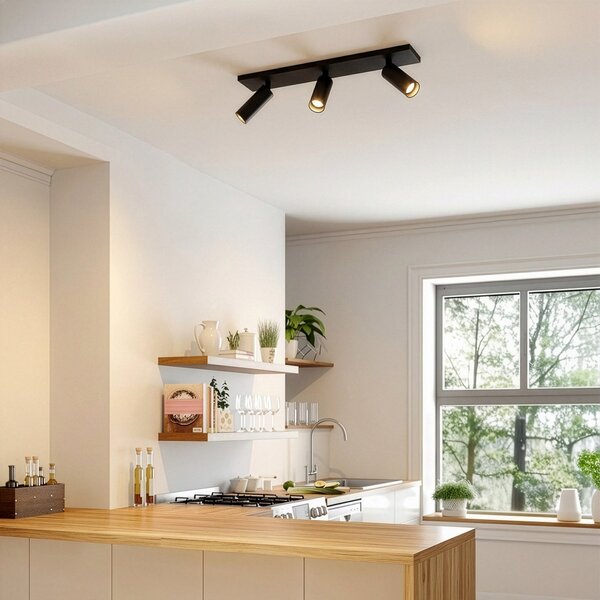 Stropní Lampa Arcchio, Brinja Slim, stmívatelné, Černá, Chodba, Hliník, Moderní