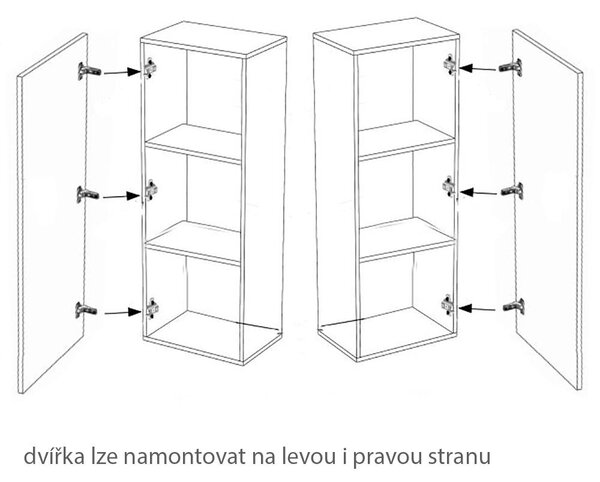 Obývací stěna CALABRINI d | 300 cm | 5 dílů D | dub zlatý/bílá lesk