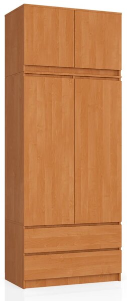 Šatní skříň s nástavcem 90 cm LOTA - olše
