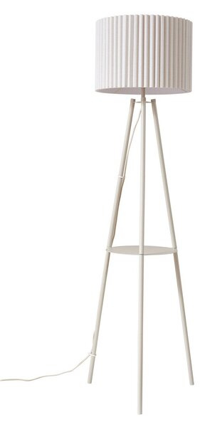 Stojací Lampa Lindby, Libbie, Béžová, Obývací pokoj, Tkanina / Textil, Skandinávský